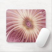 Abstrakte Blume Fraktal Kunst und Schatten Burgund Mousepad (Mit Mouse)