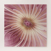 Abstrakte Blume Fraktal Kunst und Schatten Burgund Puzzle (Horizontal)