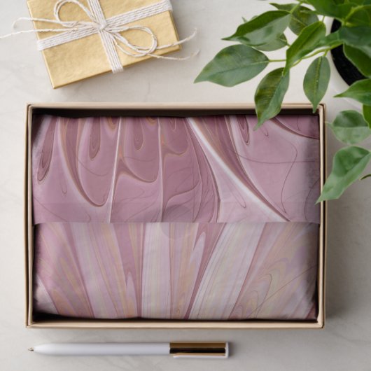 Abstrakte Blume Fraktal Kunst und Schatten Burgund Seidenpapier (Geschenk)