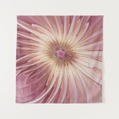 Abstrakte Blume Fraktal Kunst und Schatten Burgund Wandteppich (Vorderseite (Horizontal))