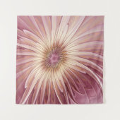 Abstrakte Blume Fraktal Kunst und Schatten Burgund Wandteppich (Vorderseite)