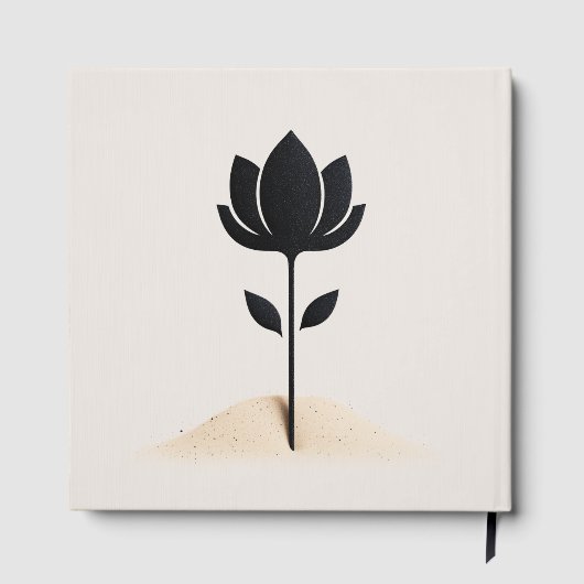 Abstrakte Blume Gästebuch (Rückseite)