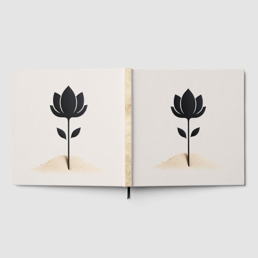 Abstrakte Blume Gästebuch (Voll)