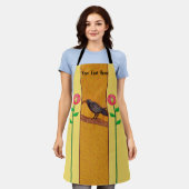 Abstrakte Blume Gelb auf Zweigstellen Schürze (Getragen)