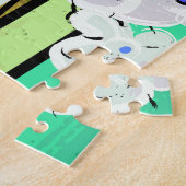 Abstrakte Blume, Geometrische Linien. Puzzle (Seite)