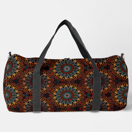 Abstrakte Blume Geometrisches Duffel-Bag Duffle Bag (Vorderseite)