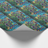 Abstrakte Blume Geschenkpapier (Ecke)