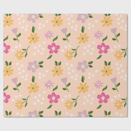 Abstrakte Blume Geschenkpapier (Flach)