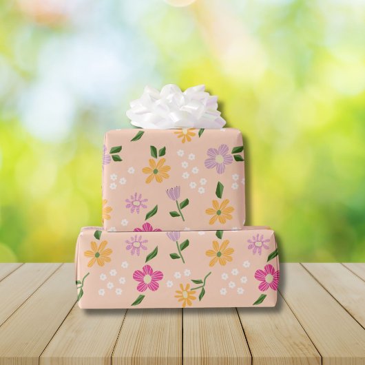 Abstrakte Blume Geschenkpapier