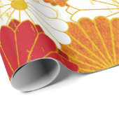 Abstrakte Blume Geschenkpapier (Rolleneckpunkt)