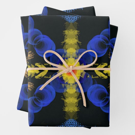Abstrakte Blume Geschenkwrap Geschenkpapier Set (Beispiel)