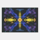 Abstrakte Blume Geschenkwrap Geschenkpapier Set (Vorderseite 3)