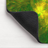 Abstrakte Blume hellgelbe und grüne Muster Mousepad (Ecke)