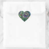 Abstrakte Blume Herz-Aufkleber (Tasche)