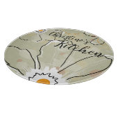 Abstrakte Blume Hinzufügen eines Namens 12"-Glases Schneidebrett (Ecke)