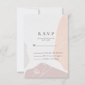Abstrakte Blume Hochzeitskarte RSVP Karte (Vorderseite)
