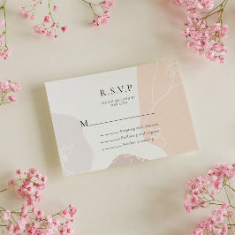 Abstrakte Blume Hochzeitskarte RSVP Karte