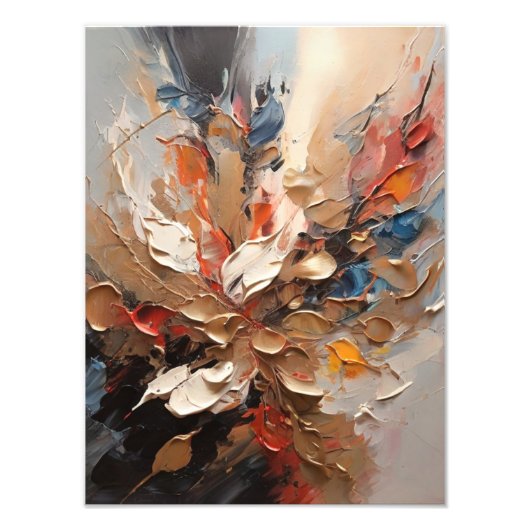 Abstrakte Blume im Blut Fotodruck (Vorne)
