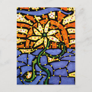 Abstrakte Blume im Sunset Colorado Postkarte