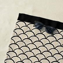 Abstrakte Blume in Beige und Schwarz-Deko