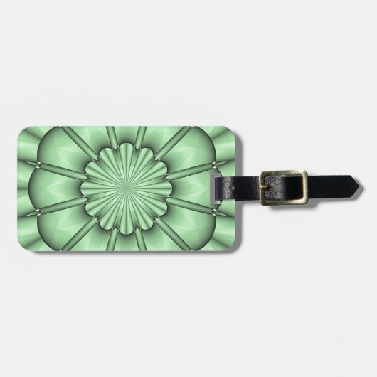 Abstrakte Blume in blassgrün Gepäckanhänger (Vorderseite horizontal)
