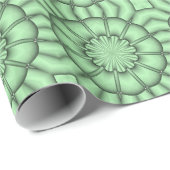 Abstrakte Blume in blassgrün Geschenkpapier (Rolleneckpunkt)