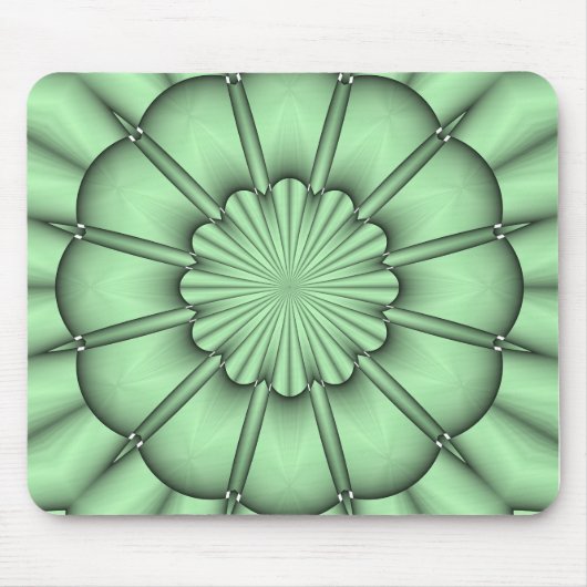 Abstrakte Blume in blassgrün Mousepad (Vorne)