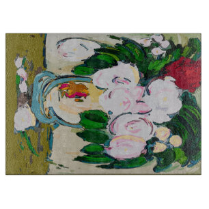 Abstrakte Blume in Blue Vase Schneidebrett