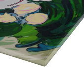 Abstrakte Blume in Blue Vase Schneidebrett (Ecke)