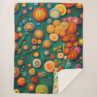 Abstrakte Blume in einer Vase Sherpadecke