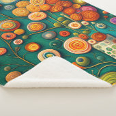 Abstrakte Blume in einer Vase Sherpadecke (3/4)