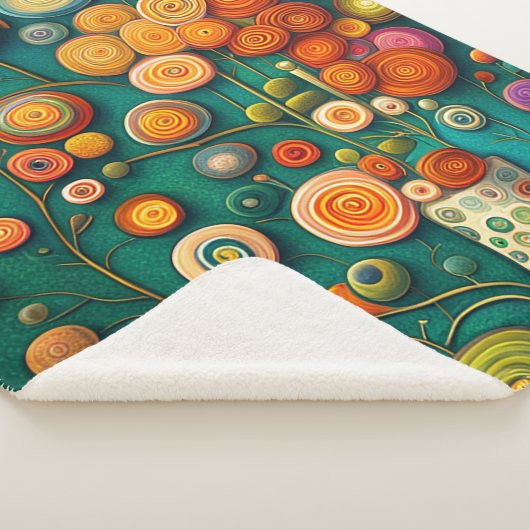 Abstrakte Blume in einer Vase Sherpadecke (3/4)