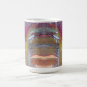 Abstrakte Blume in hellen Farben Kaffeetasse (Mittel)