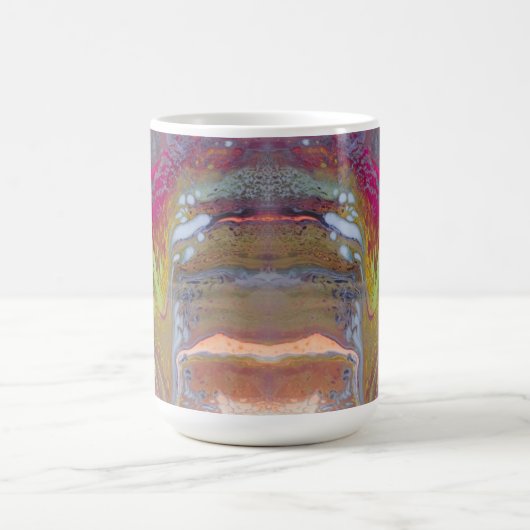 Abstrakte Blume in hellen Farben Kaffeetasse (Mittel)