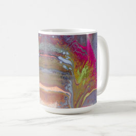 Abstrakte Blume in hellen Farben Kaffeetasse