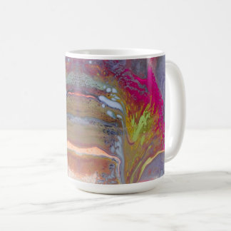 Abstrakte Blume in hellen Farben Kaffeetasse