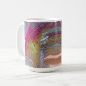 Abstrakte Blume in hellen Farben Kaffeetasse (Vorderseite Links)