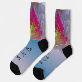 Abstrakte Blume in hellen Farben mit der Meldung a Socken (Linkes Detail)