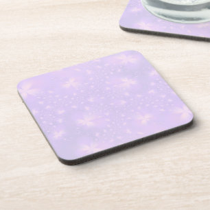 Abstrakte Blume in Lilac- und Pink-Untersetzer Untersetzer