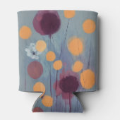Abstrakte Blume in Orange und Rosa Dosenkühler (Rückseite)