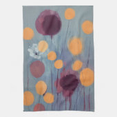 Abstrakte Blume in Orange und Rosa Geschirrtuch (Vertikal)
