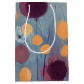 Abstrakte Blume in Orange und Rosa Mittlere Geschenktüte (Vorderseite)