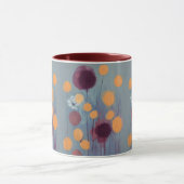 Abstrakte Blume in Orange und Rosa Tasse (Zentrum)