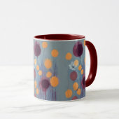 Abstrakte Blume in Orange und Rosa Tasse (VorderseiteRechts)