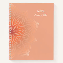 Abstrakte Blume in Pfirsich Notizblock