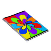Abstrakte Blume in Regenbogenfarben Notizblock (Rechte Seite)