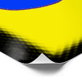 Abstrakte Blume in Regenbogenfarben Poster (Ecke)