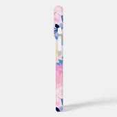 Abstrakte Blume in Rosa und Blau Case-Mate iPhone Hülle (Rückseite / Links)