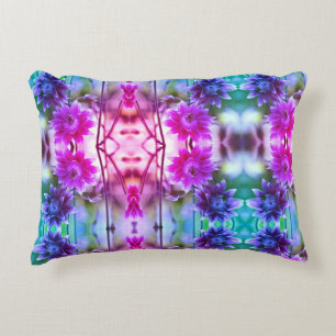 Abstrakte Blume in Rot und Weiß Dekokissen