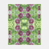 Abstrakte Blume in Rot und Weiß Fleecedecke (Vorderseite)